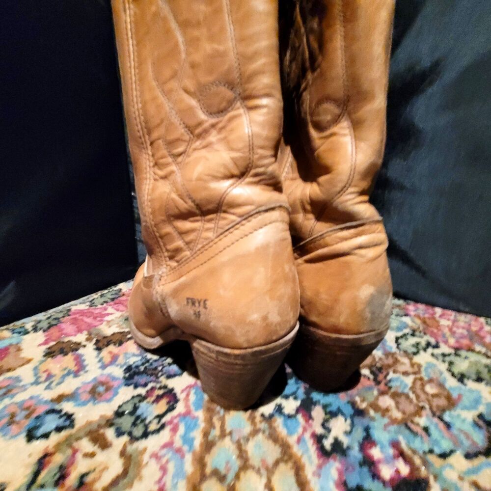 Frye Tan Heeled Boots - Picture 4 of 11